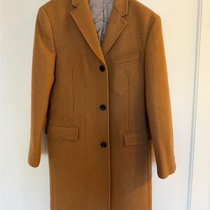J. Crew Thompson Men's Tan Quilt Lined Pea Coat